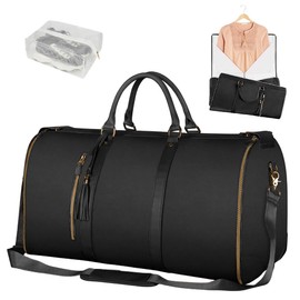 Travel Bag Foldybag, Travel Bag Foldable, Large Waterproof Foldy Bag, PU Material Convertible Hand Luggage (Black)