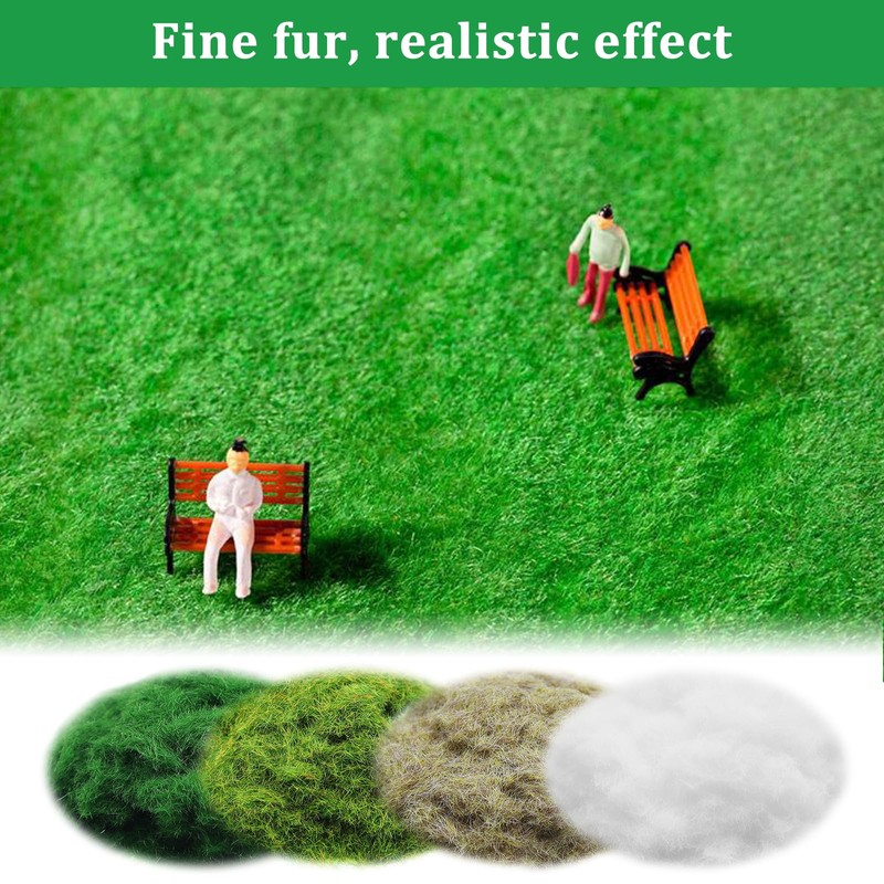 CONNECTION 4 Bags Mini Scattered Grass for Model Making Static