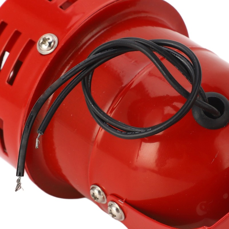 Industrial Motor Alarm Bell Red Color Steel Mini Horn Sound