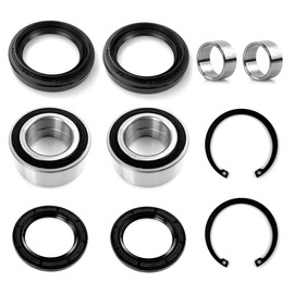 Front Wheel Bearings Seals Kit for Honda Foreman 400 1995-2003 Foreman 450 1998-2004 Foreman 500 2005-201 Rubicon 500 2001-2014 Rincon 650 2003-2005 Rincon 680 2006-2023 91051-HA7-651 91209-HN2-003