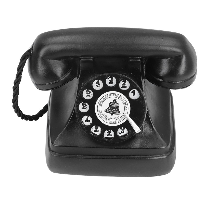 Decorative Telephone Creative Synthetic Resin Rotary Dial Retro Telephone Ornament