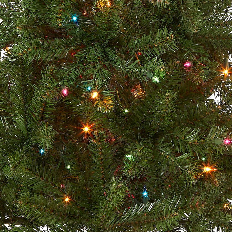 National Tree Company Artificial Pre-Lit Slim Christmas Tree, Green, Kingswood