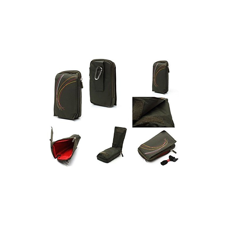 DFVmobile - Multi-Functional Vertical Stripes Pouch Bag Case Zipper Closing