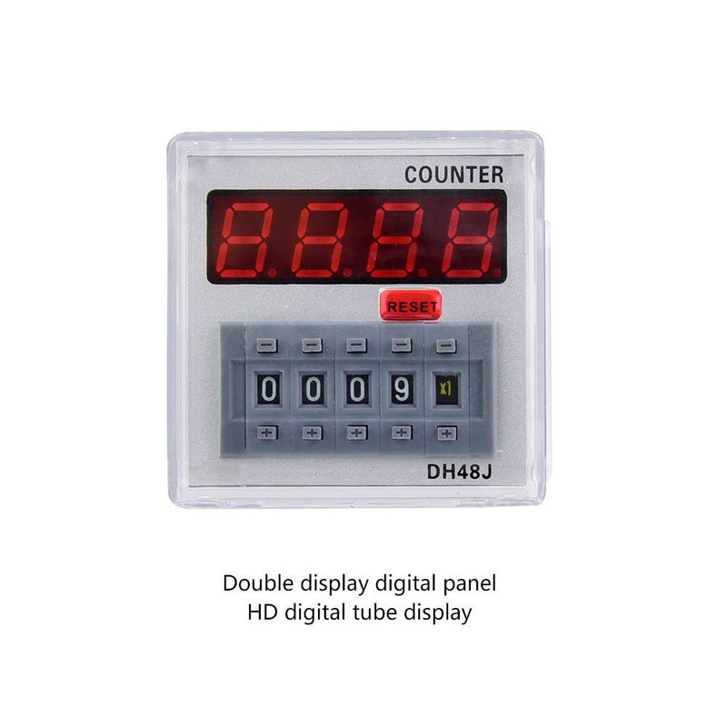 YWBL-WH DH48J-A Digital Counter Relay LED Display 1-999900 11-Pin 24V