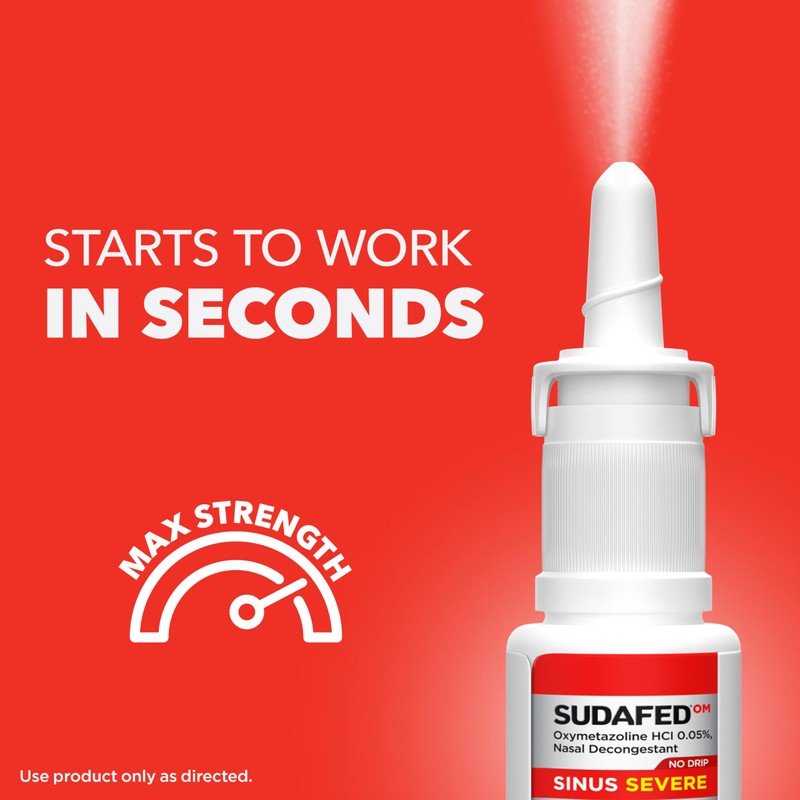 Sudafed OM Sinus Severe No Drip Nasal Spray, Maximum Strength