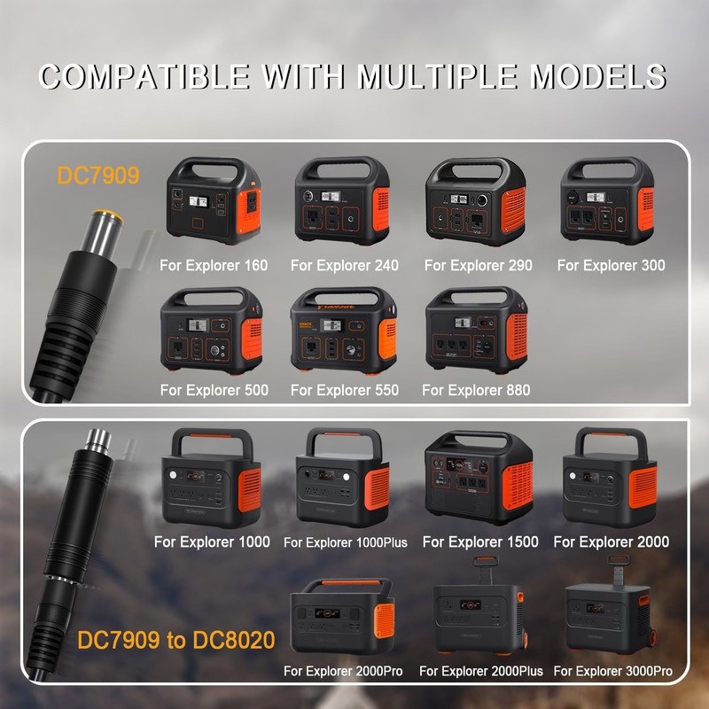 COMeap 6FT 2M 12AWG+14AWG Solar Connector to DC 8mm Adapter