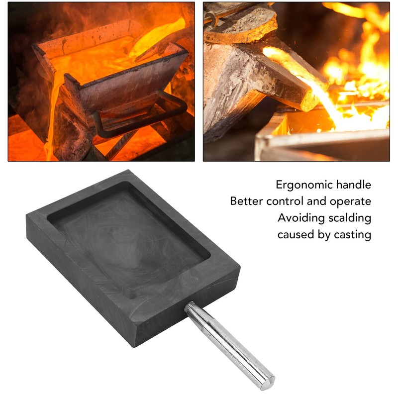 Graphite Casting Mold Metal Ingot Mold Crucible with Handle for