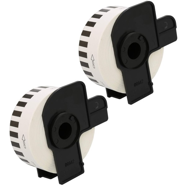 2 x DK-22210 29mm x 30.48m Continuous White Standard Address
