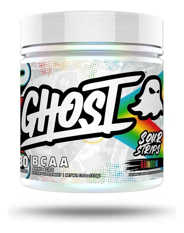 Bcaa Amino Acids Ghost 30 Servicios Sabor Sour Strips Rainbow