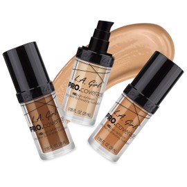 L.A. Girl Pro Coverage Liquid Foundation, Natural, 0.95 Fl Oz (Pack of 1)
