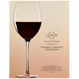 Lenox Tuscany Classics 4-piece Bordeaux Glass Set, 3.35 LB, Clear