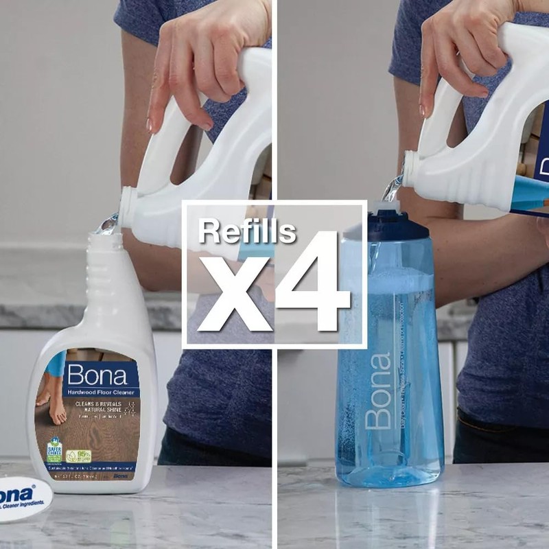 Bona Hardwood Floor Cleaner Refill, 128 Fl Oz (Pack of