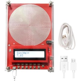 7.83Hz Frequency Generator for Healing, 0.1HZ-100000Hz Adjustable Schumann Wave Resonance Generator, Sine Signals Frequency Healing Device USB Powered Sound Frequency Machine (Red)