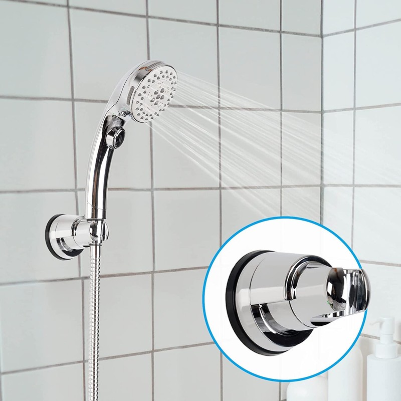 Hibbent 2 Pack Vacuum Suction Cup Shower Head Holder, Removable