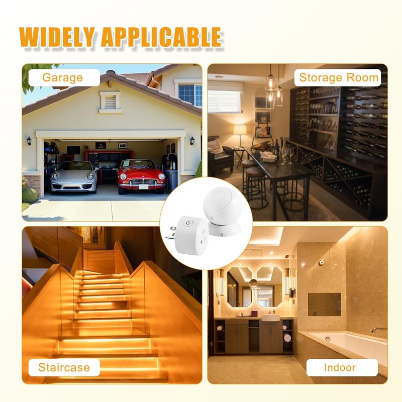 ASOFTY Motion Sensor Switch with Outlet, PIR Wireless Motion Sensor