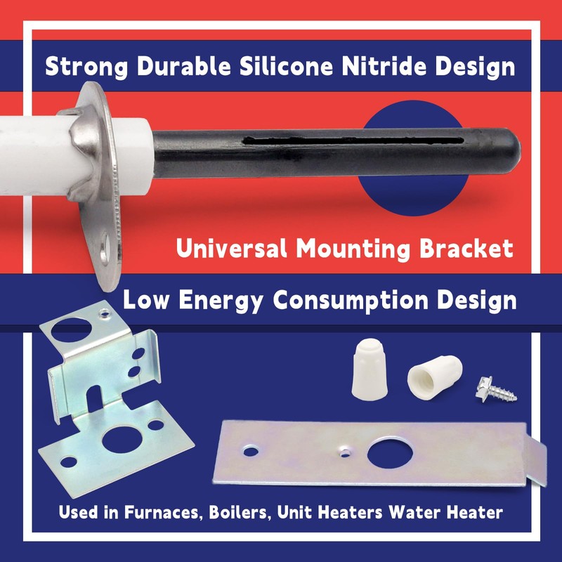 21D64-2 Universal Furnace Hot Surface Round Silicon Nitride Ignitors Replacement
