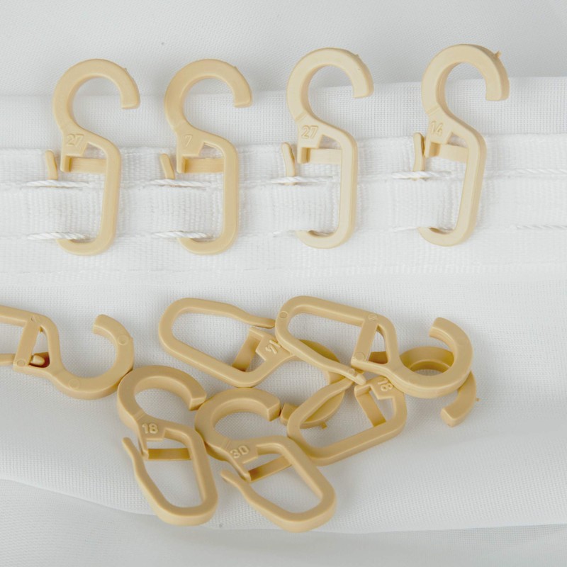 Pack of 50 Folding Hooks for Curtain Rings with up