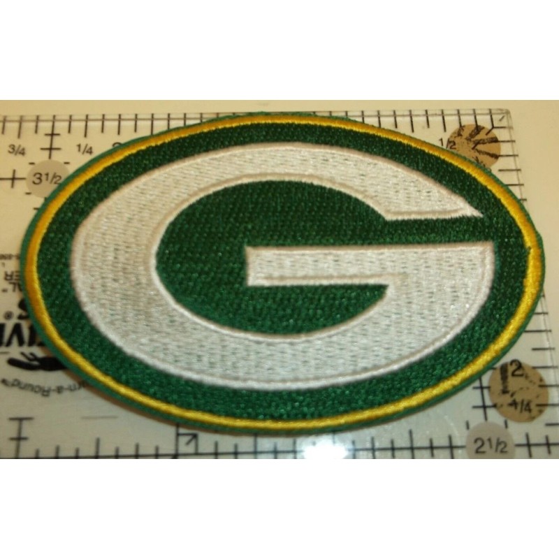 Unbranded Green Bay Packers Embroidered Helmet Logo PATCH~3 1/2" x