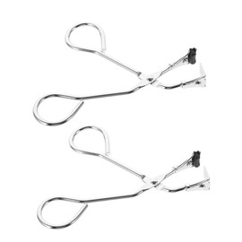 Gatuida 2 Pcs Heated Eyelash Curlers Portable Mini Eyelash Curling Tool for Women Enhanced Grip for Targeted Curling for False Lashes Black Rubber Ring for Precision Control