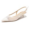 Women's Closed Toe Kitten Heels - Pointed Toe Slingback Low