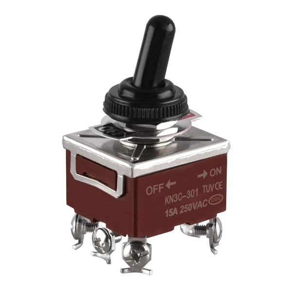 Heschen Metal Toggle Switch 3PST Maintained On/Off 2 Positions 15A
