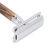 Double Edge Safety Razor Men Travel Portable Zinc Alloy Bamboo