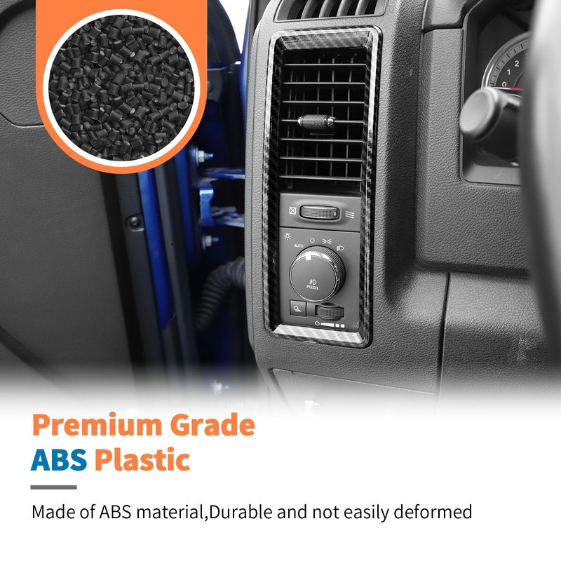 JeCar 4pcs Carbon Fiber Interior Trim Kit for 2010-2017 Dodge