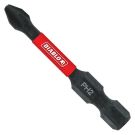 Diablo Phillips Drive Bits with Anti-Slip Tip for Installing and Removing Fasteners - Impact Strong, 1/4" Hex Shank, PH2 Screwdriver Head, 2" Length, 100-Pack - DPH22P100