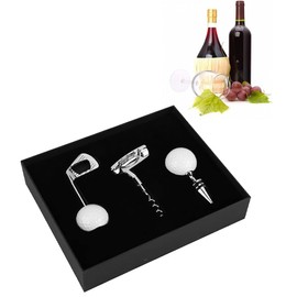 Uadme Golf Bottle Opener Set, 3 Stück Flaschenöffner aus Zinklegierung, Luxus Weinöffner mit Eleganten Geschenkbox, Golfförmiger Rotwein Bierflaschenöffner Korkenöffner