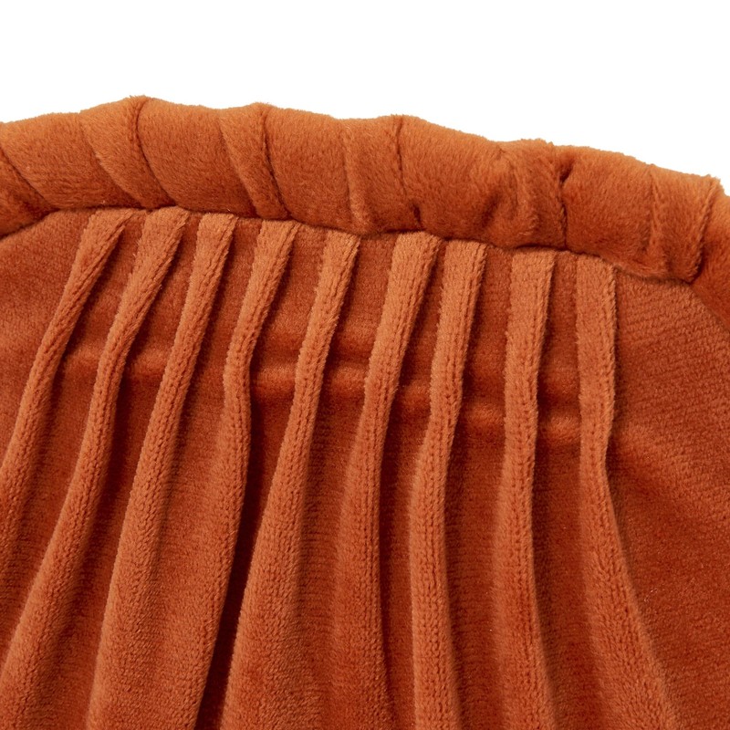 Francfranc Velour Pleated Stand Pouch, orange