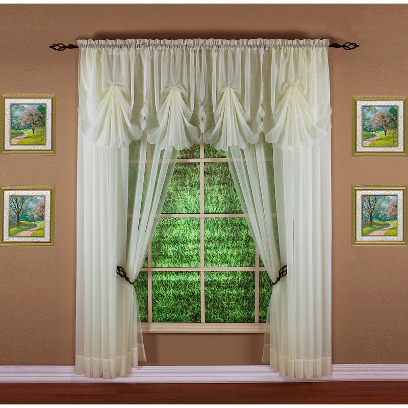 Today's Curtain Emelia Original Voile Panel 95", Ecru, 60" W