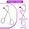 2pcs Mini Eyelash Curler Metal, Silicone pad Eyelash Curler Non-Closed