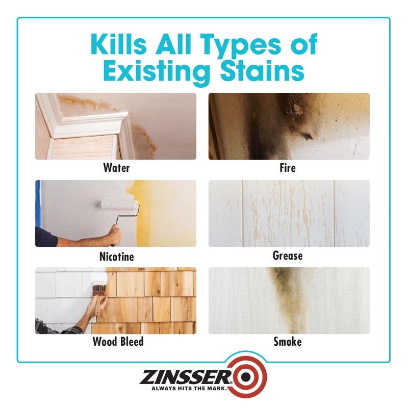 Zinsser 377940 Stain Killing Primer, Quart