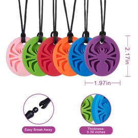 AWSOLAR 5 PCS Kaukette für Kinder, Silikon Kaukette, Beißkette für Jungen und Mädchen, ADHS, Zahnen, Beißende