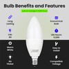 Feit Electric CTF40/10KLED/3 Non-Dimmable Led Bulb, 40 W, 120 Vac,