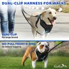 Dog Harness for Medium Dogs - Medium, Black - Soft-Padded