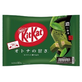 Nestle Japan Kit Kat Mini Sweet Adult Dark Matcha, 10 Sheets x 6 Packs