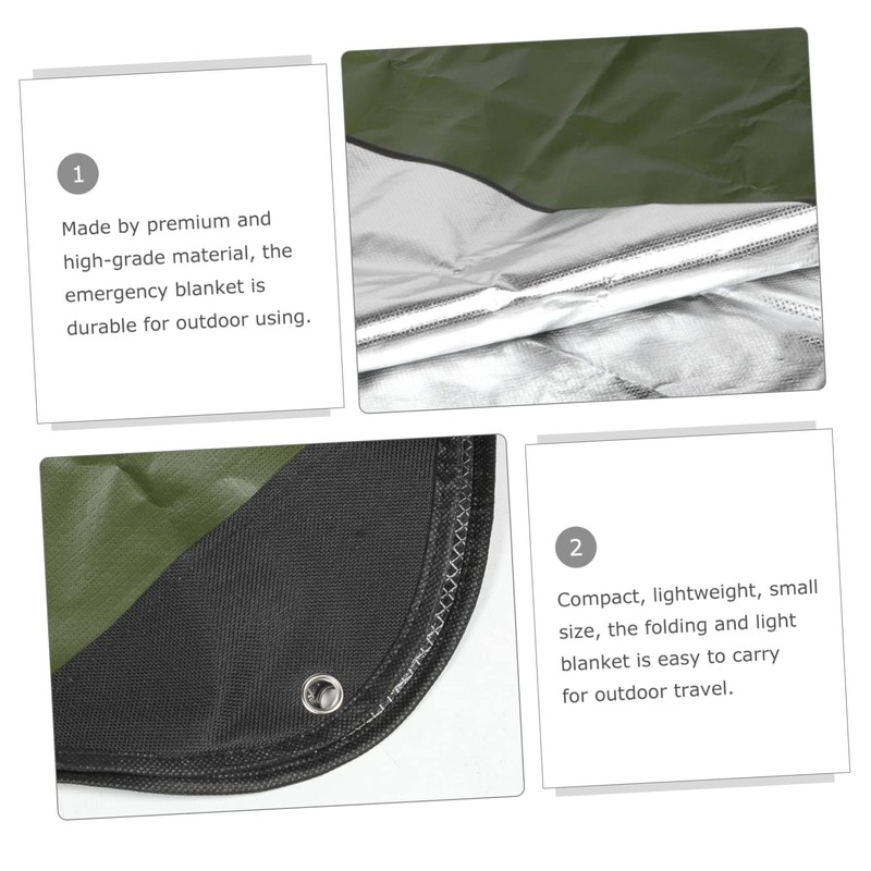 Mipcase Thermal Emergency Blanket Thicken Insulation Awning for Tent Survival