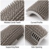 Wall Corner Cat Grooming Brush for Self-Grooming – Curved Massage