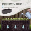 Outsunny Galvanized Raised Garden Bed Kit with Reinforcing Bars, Large