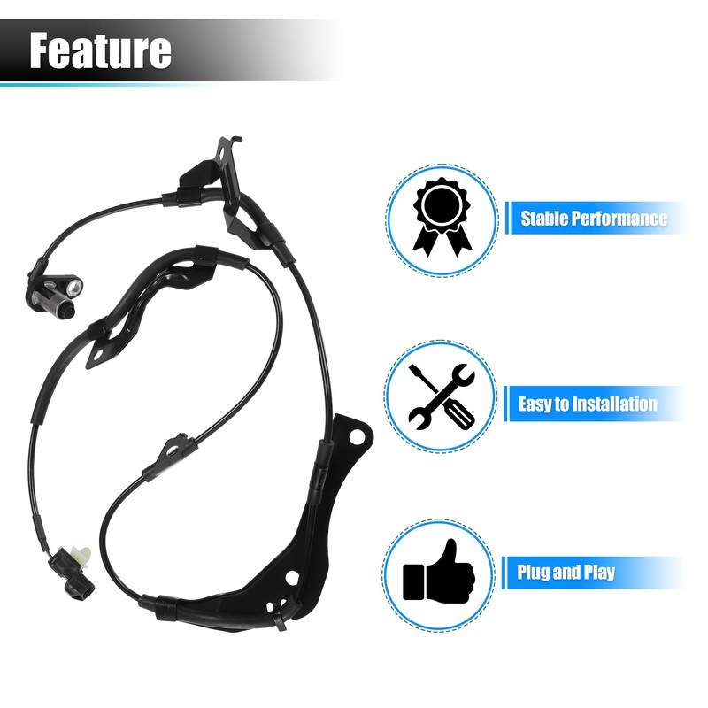 X AUTOHAUX 1 Pcs Front Right ABS Wheel Speed Sensor