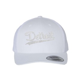 Go All Out Adjustable White Structured Trucker City of Detroit Michigan Pride Structured Trucker Cap