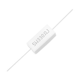 Chanzon Pack of 10 5W cement resistor, 330 Ω ohm, ±5% tolerance, wire-wound induction 330R