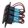3 Gang Rocker Switch Overcurrent Protection LED Blue Backlit IP65