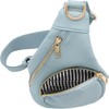 FashionPuzzle - Bolso bandolera de piel sintética ligera y suave,