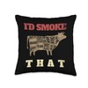 Funny Grill Chef BBQ Pellet Smoker Gift Throw Pillow