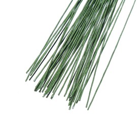 DECORA 22 Gauge Dark Green Floral Stem Wire for Flower Arranging 16 inch,100 Pieces