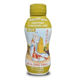 Longevity Brand Full Cream Sweetened Condensed Milk Squeeze Bottle 15.8oz(Pack of 2)