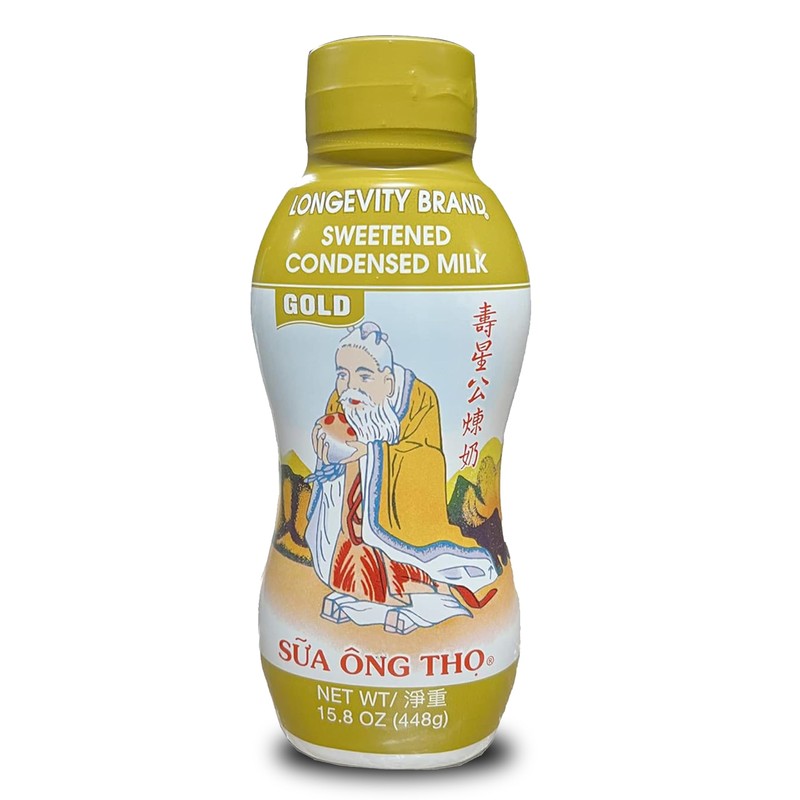 Longevity Brand Full Cream Sweetened Condensed Milk Squeeze Bottle 15.8oz(Pack