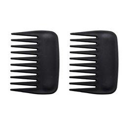 ZEMINRI 2 Pezzi Pettine Barba Uomo di Nessun Danno ai Capelli Pettine per Barba per Tutti i Tipi di Capelli Delicato e non Danneggia Pettine Barba i Capelli Essiccante per Uomini e Donne (Nero)